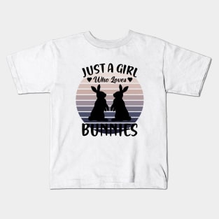 Just a girl who loves Bunnies 5 Kids T-Shirt